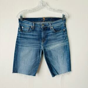 7 for All Mankind cutoff Bermuda Jean shorts woman’s 30
